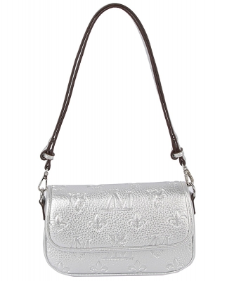 Embossed Monogram Printed Flap LMR001 SILVER